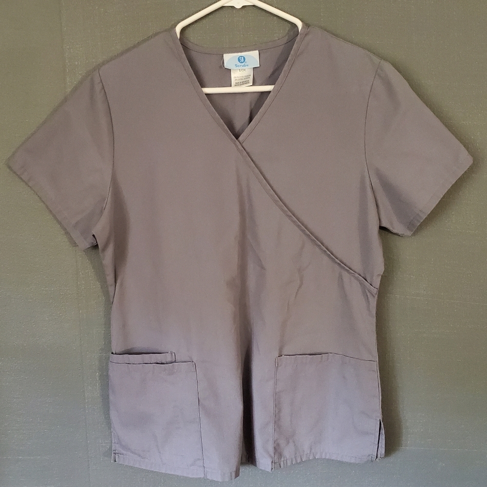 Gray Scrub Top